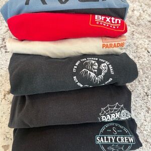 Lot 6 Mens Small Tee’s Shirts From Tilly’s Salty Crew, Etc